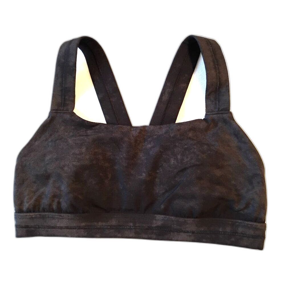Athleta Shakti Garment Wash Sports Bra Size Small Black